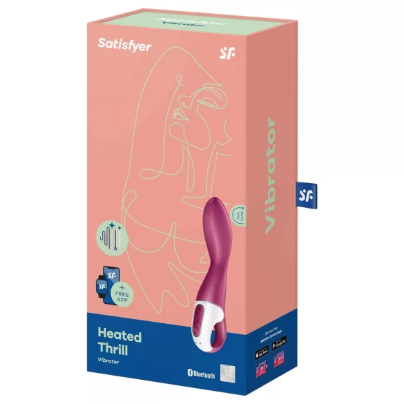 Satisfyer Heated Thrill - Vibromasseur chauffant contrôlé par application (rouge)