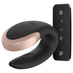   Satisfyer Double Love - vibromasseur couple connectable télécommande - noir