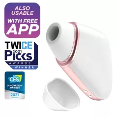   Satisfyer Love Triangle - Stimulateur clitoridien à ondes d’air, contrôlé par application (blanc)