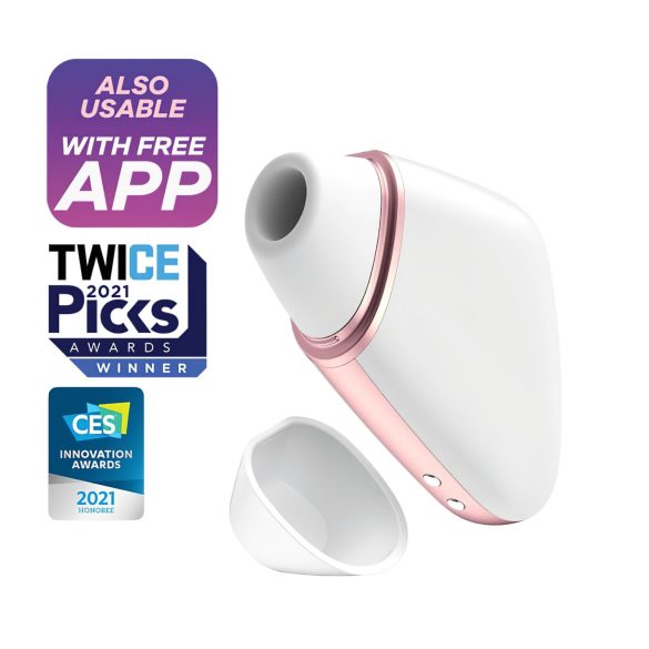 Satisfyer Love Triangle - stimulateur clitoridien à ondes d'air intelligent (blanc)