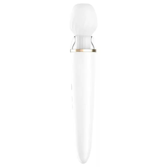 Satisfyer Double Wand-er - stimulateur vibrant connecté - blanc
