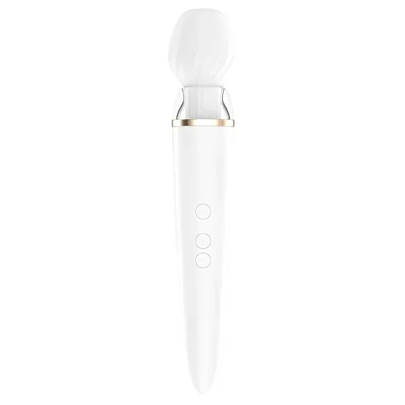 Satisfyer Double Wand-er - stimulateur vibrant connecté - blanc