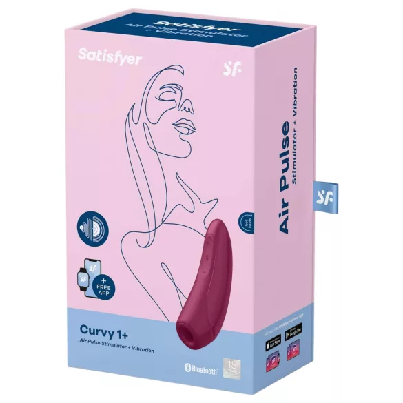 Satisfyer Curvy 1+ - stimulateur clitoridien à ondes - connecté - rouge