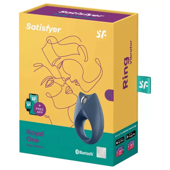 Satisfyer Royal One - Anneau pénien vibrant contrôlé par application, pour hommes (bleu)