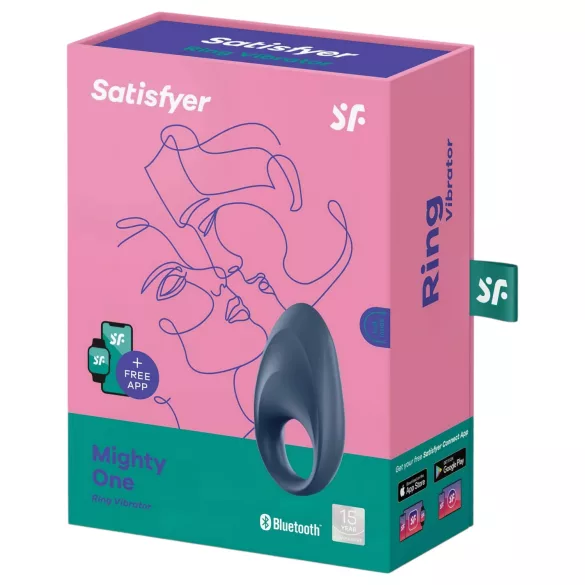 Satisfyer - Anneau pénien vibrant connecté - silicone bleu