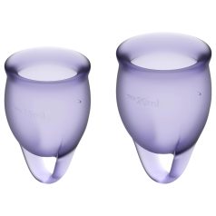   Satisfyer Feel Confident - coupe menstruelle lot de 2 - silicone violet