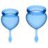 Satisfyer Feel Good - coffret de coupes menstruelles en silicone (bleues, lot de 2)