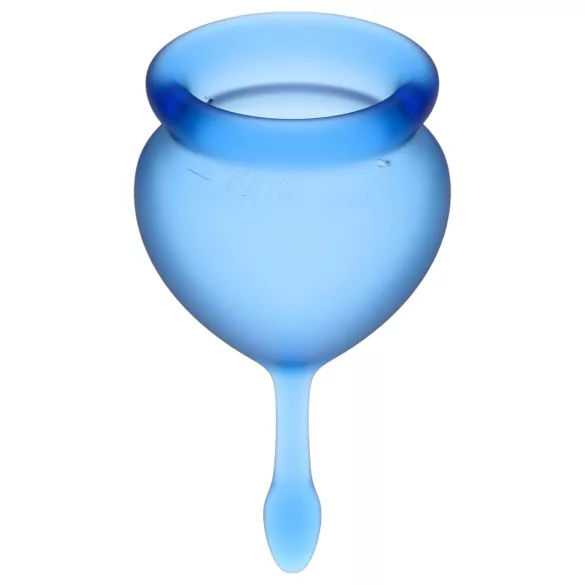Satisfyer Feel Good - coffret de coupes menstruelles en silicone (bleues, lot de 2)