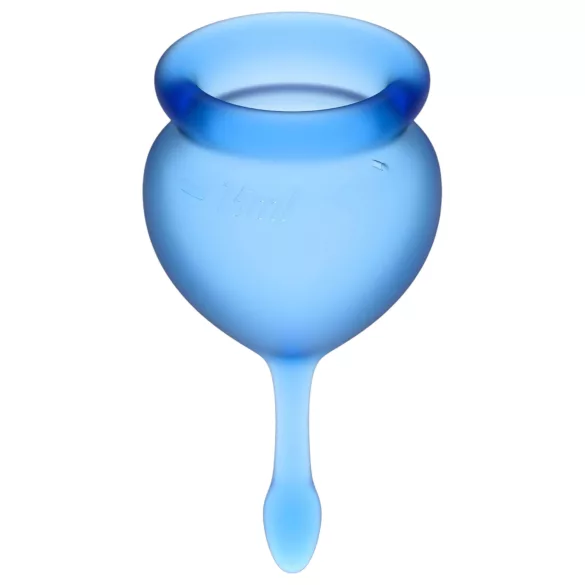 Satisfyer Feel Good - coffret de coupes menstruelles en silicone (bleues, lot de 2)