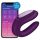 Satisfyer Double Joy - vibromasseur connecté, étanche pour couples (violet)