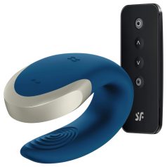 Satisfyer Double Love - vibromasseur couple connecté - bleu