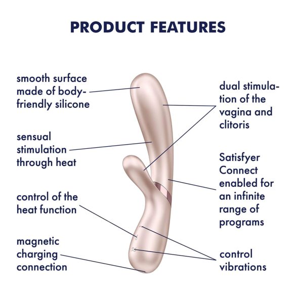 Satisfyer Hot Lover - vibromasseur connecté - silicone argent