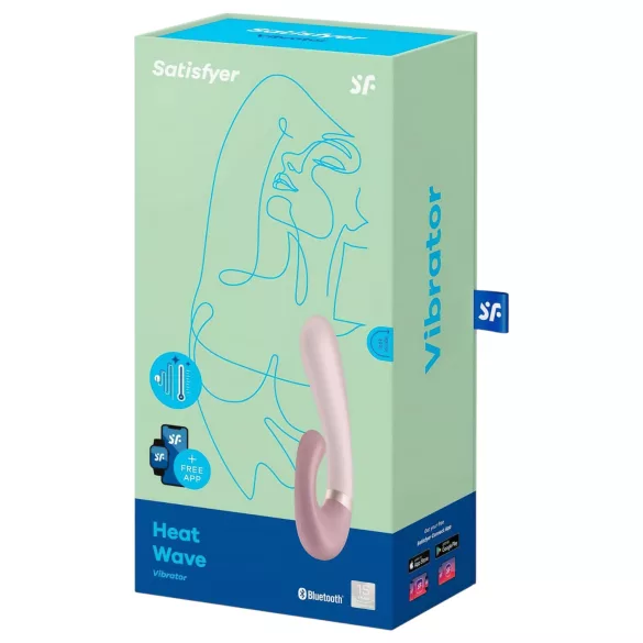Satisfyer Heat Wave - vibromasseur chauffant connecté avec bras - beige