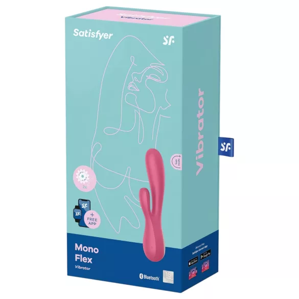 Satisfyer - Vibromasseur connecté étanche - silicone rouge