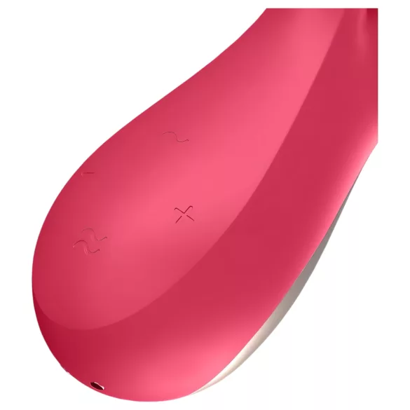 Satisfyer - Vibromasseur connecté étanche - silicone rouge