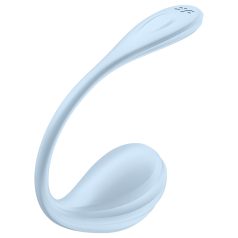 Satisfyer - œuf vibrant connecté - silicone lisse - bleu