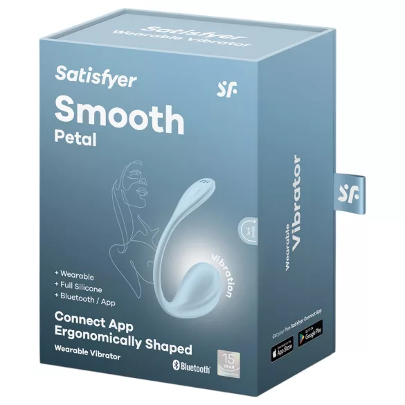 Satisfyer - œuf vibrant connecté - silicone lisse - bleu