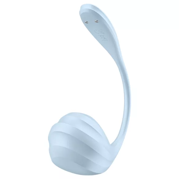 Satisfyer - œuf vibrant connecté - silicone lisse - bleu