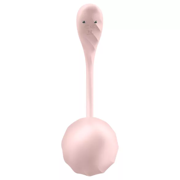 Satisfyer - oeuf vibrant télécommandé - rainuré - silicone rose