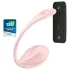 Satisfyer - oeuf vibrant télécommandé - rainuré - silicone rose