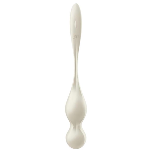Satisfyer Love Birds 1 - boule de geisha vibrante connectée - blanc