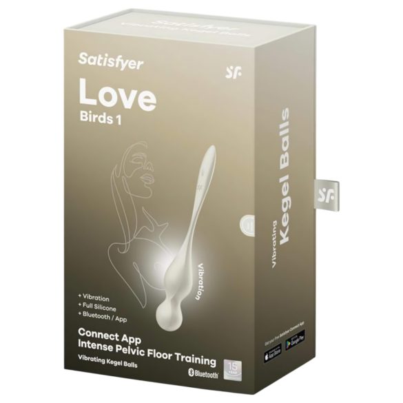 Satisfyer Love Birds 1 - boule de geisha vibrante connectée - blanc