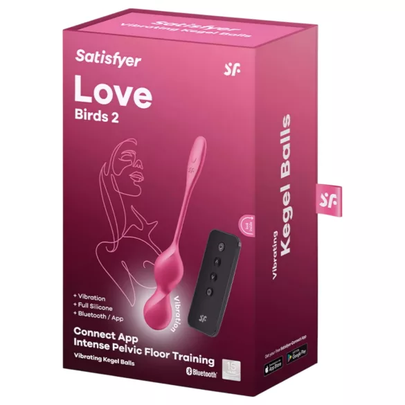 Satisfyer Love Birds 2 - Boule de geisha vibrante à commande par appli (rose)