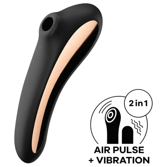 Satisfyer Dual Kiss - stimulateur vaginal et clitoridien rechargeable - noir