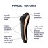 Satisfyer Dual Kiss - vibromasseur rechargeable vagin et clitoris (noir)