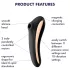 Satisfyer Dual Kiss - stimulateur vaginal et clitoridien rechargeable - noir
