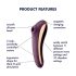 Satisfyer Dual Kiss - 2-en-1, vibromasseur vaginal et clitoridien (violet)