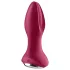 Satisfyer - Plug anal rotatif vibrant perles - rechargeable silicone rouge