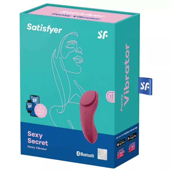 Satisfyer - vibromasseur de culotte connecté étanche - rouge