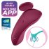 Satisfyer - vibromasseur de culotte connecté étanche - rouge