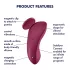 Satisfyer - vibromasseur de culotte connecté étanche - rouge