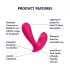 Satisfyer Top Secret - vibromasseur connecté double moteur - silicone rose