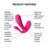 Satisfyer Top Secret Plus - vibromasseur intelligent à triple branches (rose)