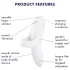 Satisfyer Bold Lover - stimulateur de doigt vibrant rechargeable étanche blanc