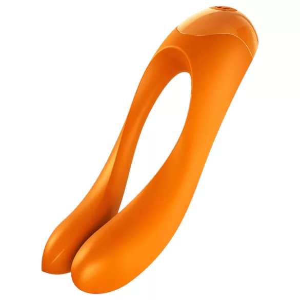 Satisfyer Candy Cane - vibromasseur double étanche rechargeable - orange