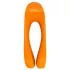 Satisfyer Candy Cane - vibromasseur double étanche rechargeable - orange