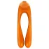 Satisfyer Candy Cane - vibromasseur double étanche rechargeable - orange
