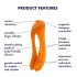 Satisfyer Candy Cane - vibromasseur double étanche rechargeable - orange