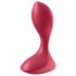 Satisfyer Backdoor Lover - plug anal vibrant rechargeable étanche silicone rouge
