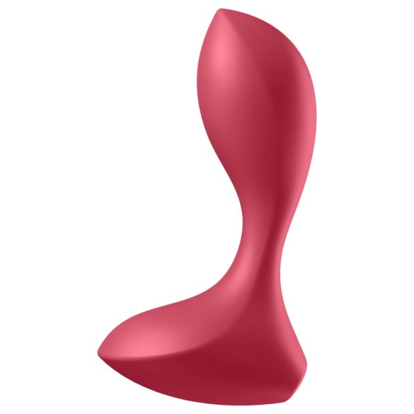 Satisfyer Backdoor Lover - plug anal vibrant rechargeable étanche silicone rouge