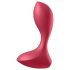 Satisfyer Backdoor Lover - plug anal vibrant rechargeable étanche silicone rouge