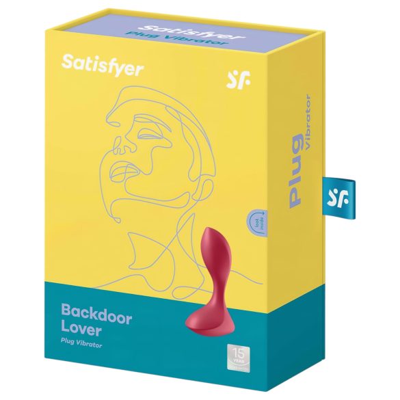 Satisfyer Backdoor Lover - plug anal vibrant rechargeable étanche silicone rouge