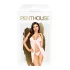 Penthouse After Sunset - babydoll transparent et string - blanc