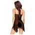 Penthouse - babydoll sexy avec roses - ensemble lingerie noire - L/XL