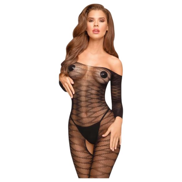 Penthouse Dreamy Diva - Combi-pantalon Carmen à zigzag (noir)