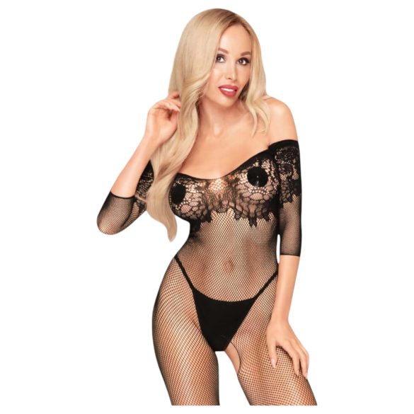 Penthouse High Profil - combinaison carmen fleurie (noire)